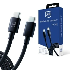 Кабель 3mk Hyper Cable USB-C - USB-C 100W 1.2m Black (5903108541220)