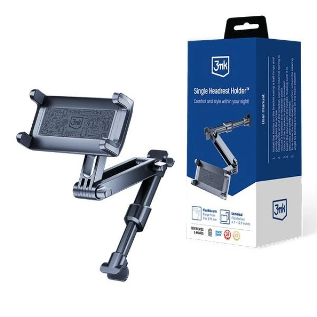 Автотримач 3mk Single Headrest Holder на підголівник для планшета (5903108543194)