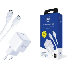 Зарядное устройство 3mk Hyper Charger PD 25W White + 1x USB-C Cable (5903108561945)