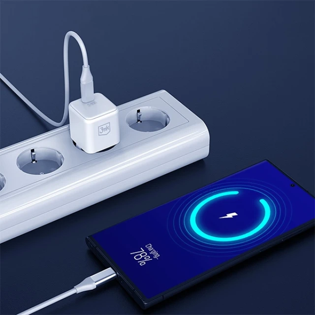 Зарядний пристрій 3mk Hyper Charger PD 25W White + 1x USB-C Cable (5903108561945)