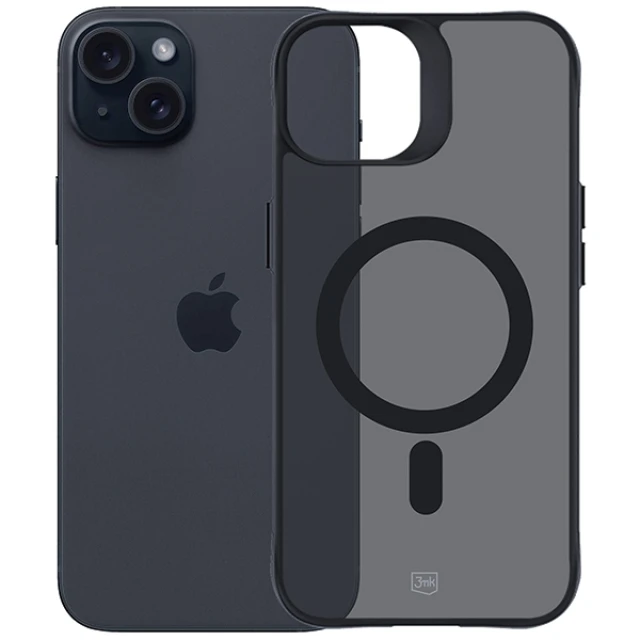 Чохол 3mk Smoke MagCase для iPhone 15 Smoke with MagSafe (5903108563499)