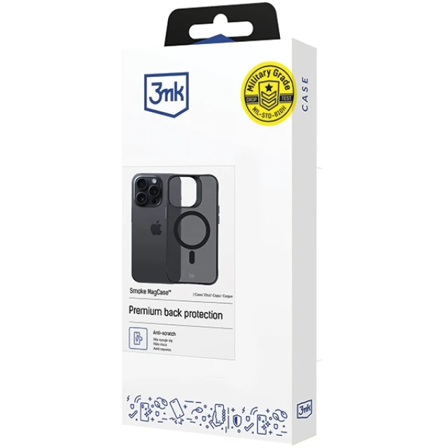 Чохол 3mk Smoke MagCase для iPhone 15 Pro Smoke with MagSafe (5903108563628)
