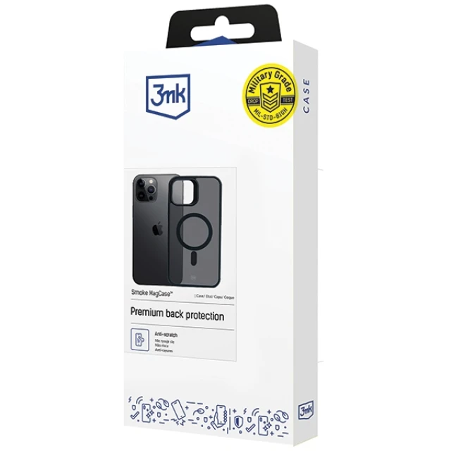 Чохол 3mk Smoke MagCase для iPhone 12 Pro Max Smoke with MagSafe (5903108563680)