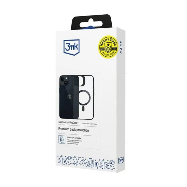 Чохол 3mk Satin Armor MagCase для iPhone 13 | iPhone 14 with MagSafe (5903108563772)