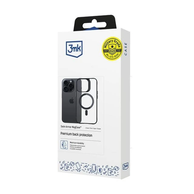 Чохол 3mk Satin Armor MagCase для iPhone 14 Pro Max with MagSafe (5903108563802)