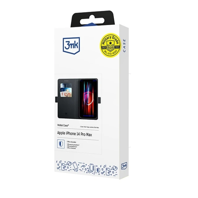 Чехол 3mk Wallet Case для iPhone 14 Pro Max Black (5903108564885)