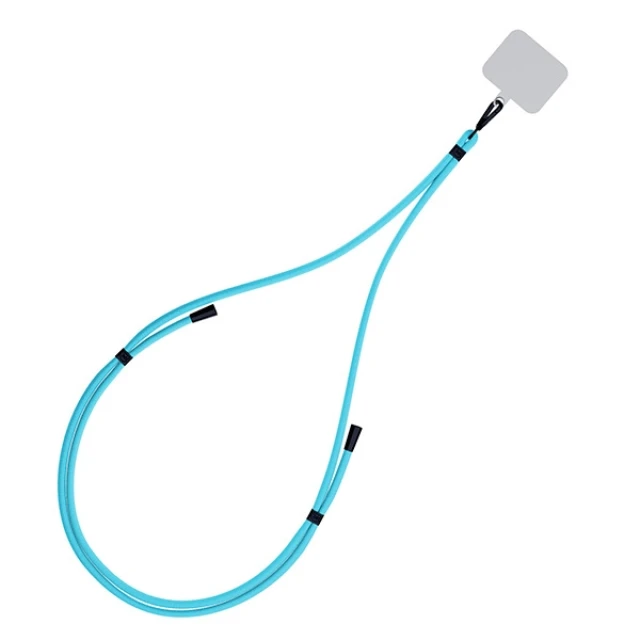 Універсальний шнурок 3mk EasyClip Light Blue with Black Metal (5903108568654)
