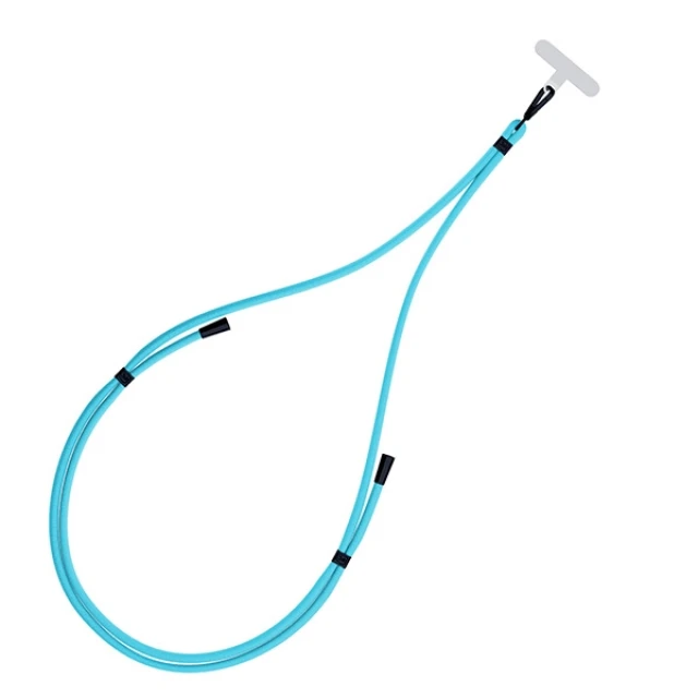 Універсальний шнурок 3mk EasyClip Light Blue with Black Metal (5903108568654)