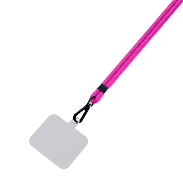 Универсальный шнурок 3mk EasyClip Pink with Black Metal (5903108568661)