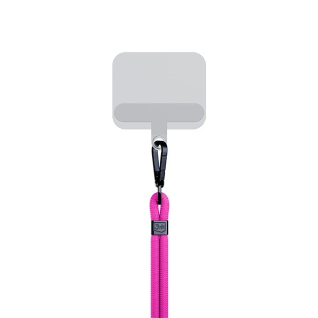Универсальный шнурок 3mk EasyClip Pink with Black Metal (5903108568661)