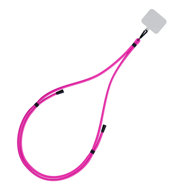 Универсальный шнурок 3mk EasyClip Pink with Black Metal (5903108568661)