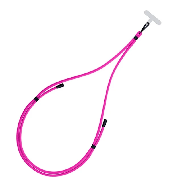 Универсальный шнурок 3mk EasyClip Pink with Black Metal (5903108568661)