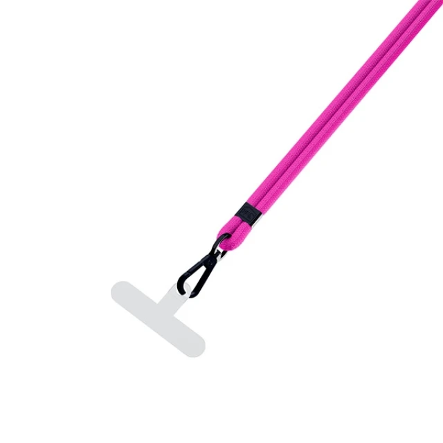 Универсальный шнурок 3mk EasyClip Pink with Black Metal (5903108568661)