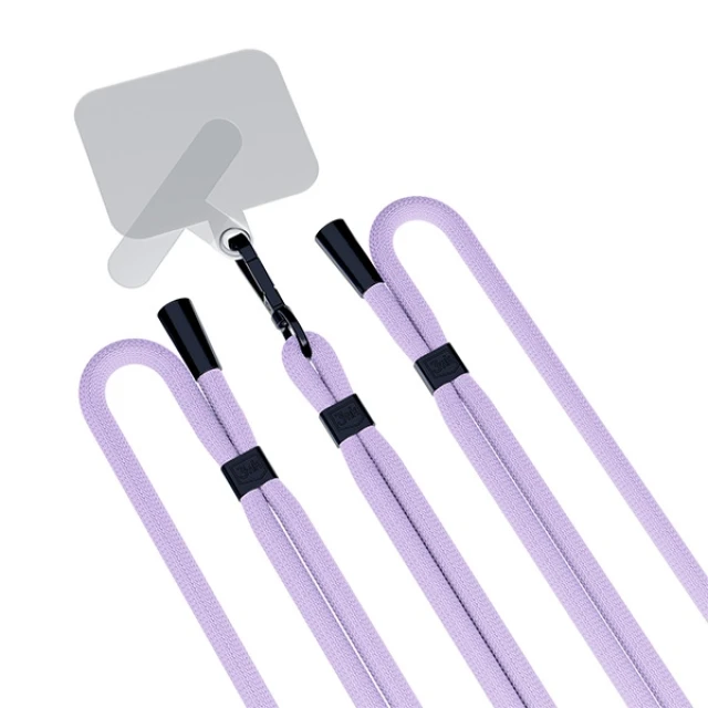 Універсальний шнурок 3mk EasyClip Purple with Black Metal (5903108568678)