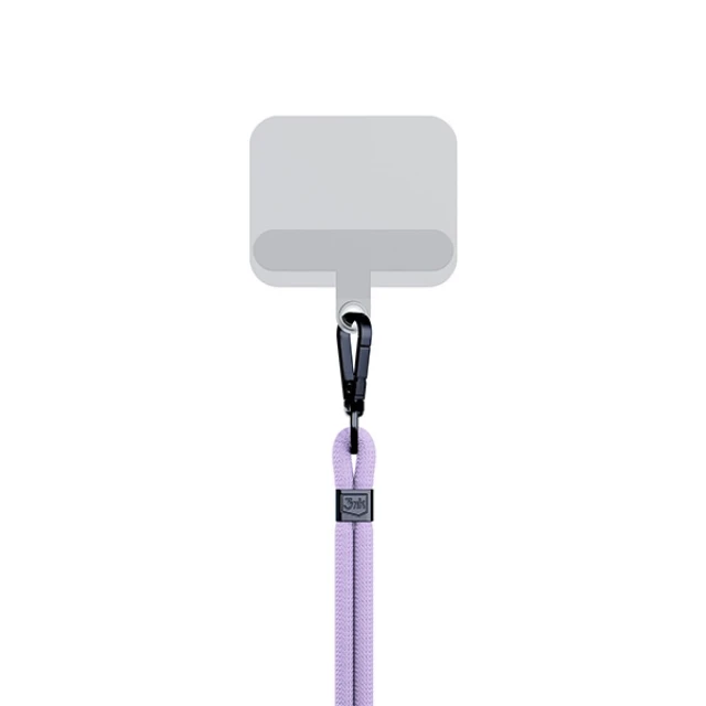 Універсальний шнурок 3mk EasyClip Purple with Black Metal (5903108568678)
