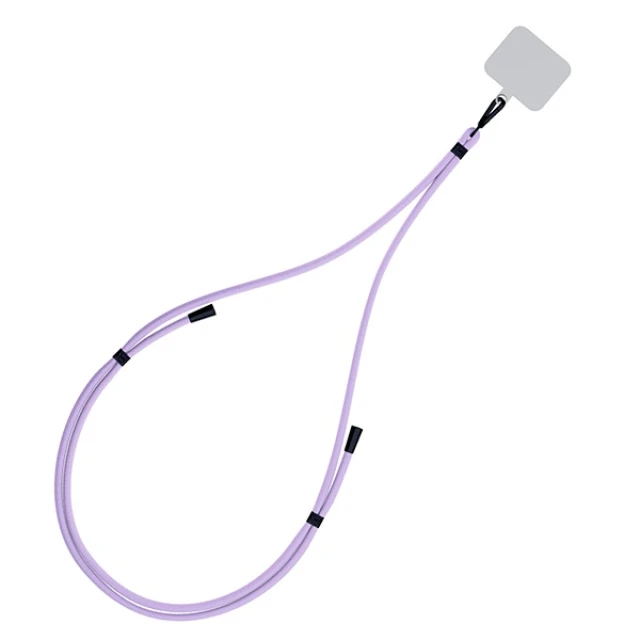 Універсальний шнурок 3mk EasyClip Purple with Black Metal (5903108568678)