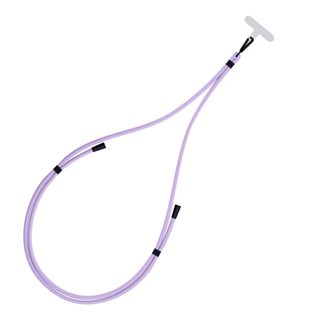 Універсальний шнурок 3mk EasyClip Purple with Black Metal (5903108568678)