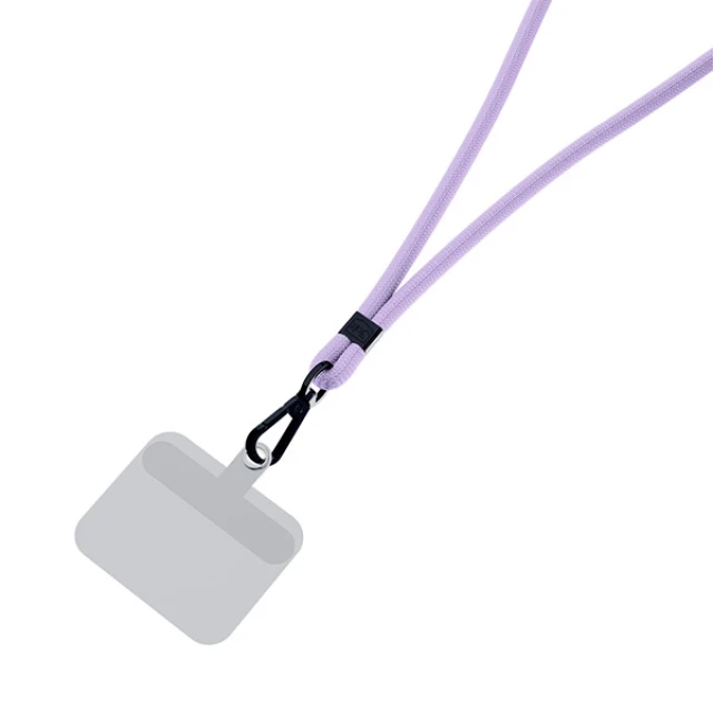 Універсальний шнурок 3mk EasyClip Purple with Black Metal (5903108568678)