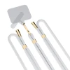 Універсальний шнурок 3mk EasyClip White with Gold Metal (5903108568692)