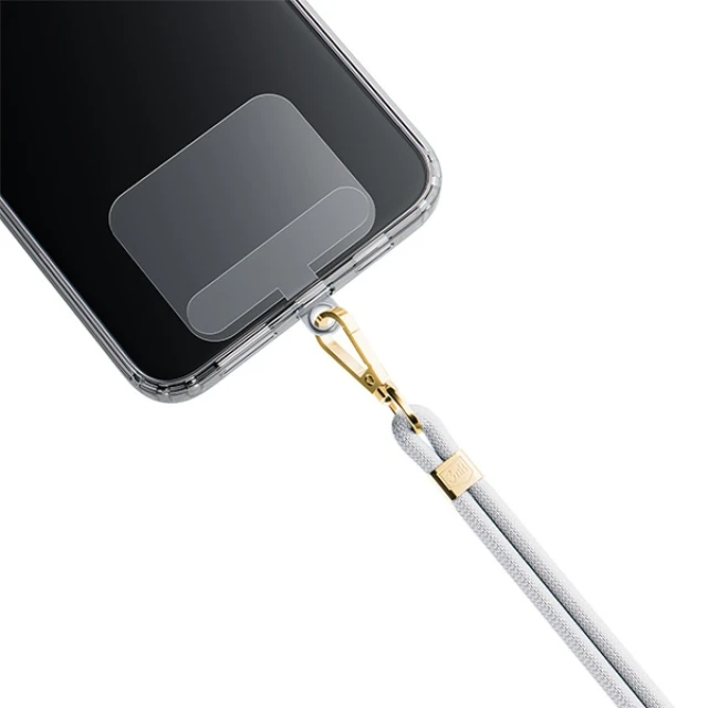 Універсальний шнурок 3mk EasyClip White with Gold Metal (5903108568692)