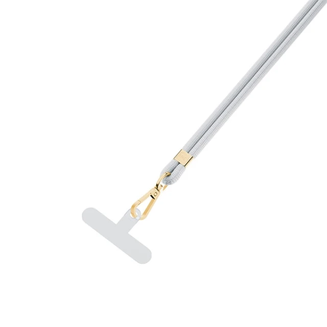 Універсальний шнурок 3mk EasyClip White with Gold Metal (5903108568692)