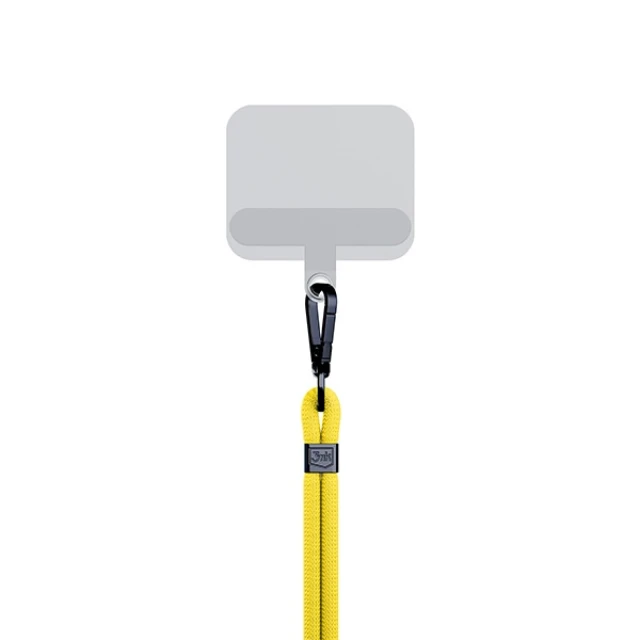 Універсальний шнурок 3mk EasyClip Yellow with Black Metal (5903108568708)