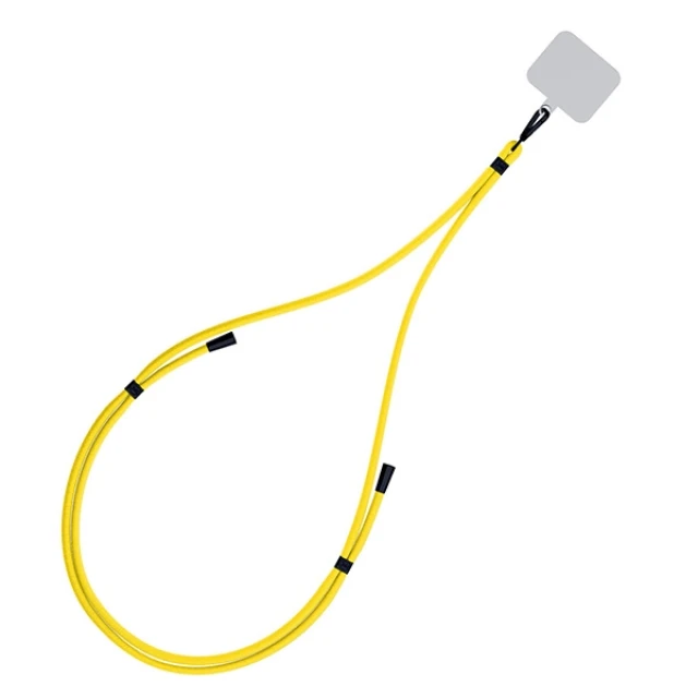 Універсальний шнурок 3mk EasyClip Yellow with Black Metal (5903108568708)