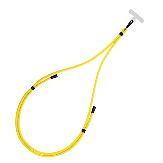 Універсальний шнурок 3mk EasyClip Yellow with Black Metal (5903108568708)