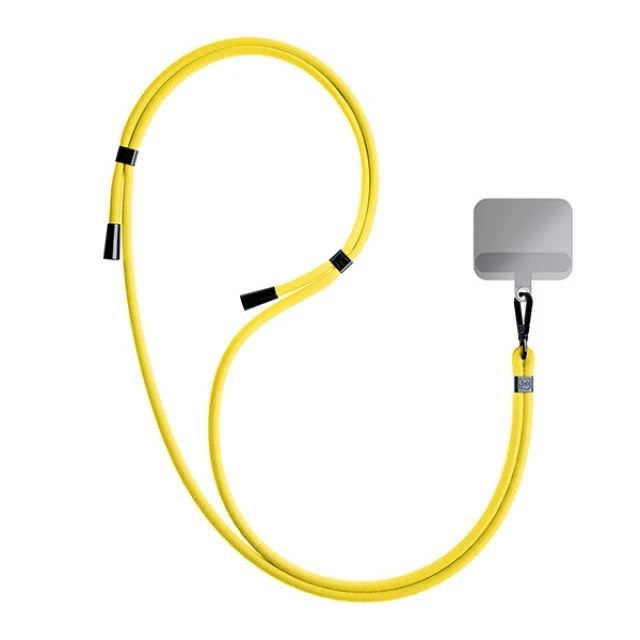 Універсальний шнурок 3mk EasyClip Yellow with Black Metal (5903108568708)