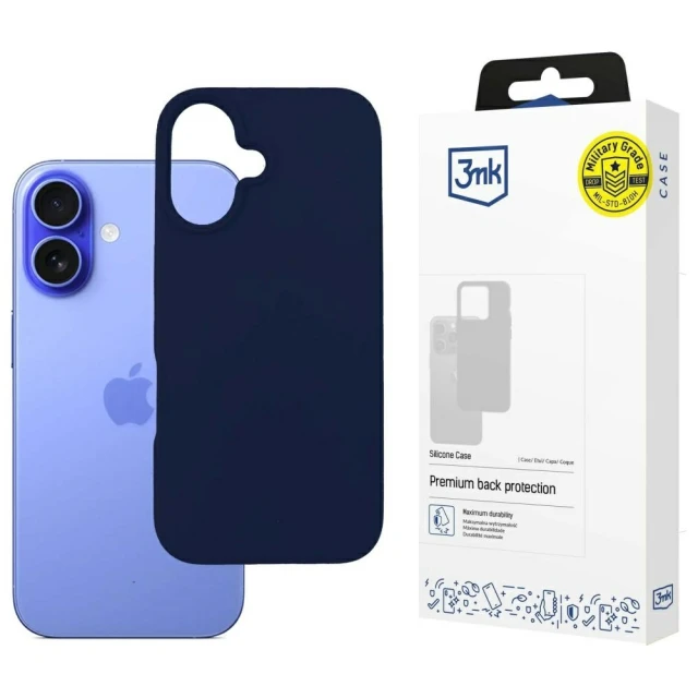 Чохол 3mk Silicone Case для iPhone 16 Plus Dark Navy (5903108603942)