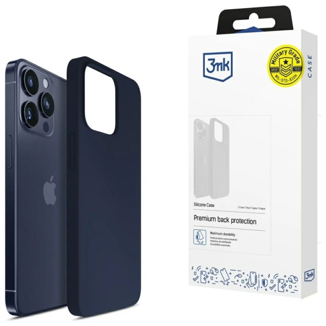 Чохол 3mk Silicone Case для iPhone 16 Pro Dark Navy (5903108603966)
