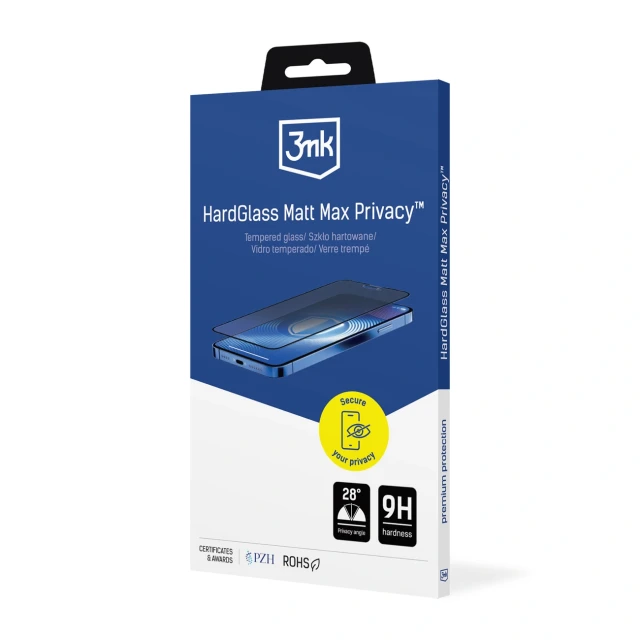 Захисне скло 3mk HardGlass Matt Max Privacy для iPhone 16 Pro Max (3MK_5903108604574)