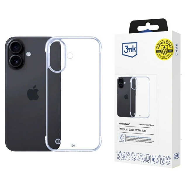 Чохол 3mk Just20g Clear Case для iPhone 16 Transparent (5903108609487)