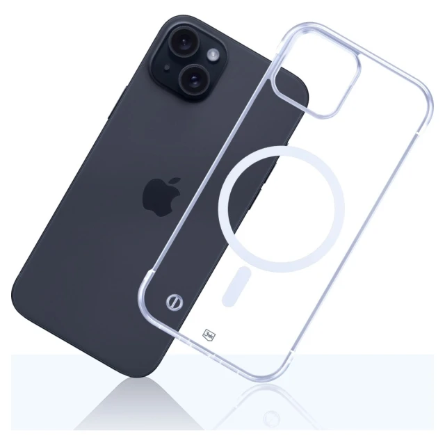Чохол 3mk Just20g MagCase для iPhone 15 Transparent with MagSafe (5903108609661)