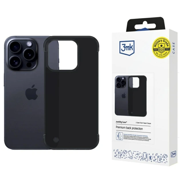Чохол 3mk Just20g Matt Case для iPhone 13 Pro Max Black (5903108609838)