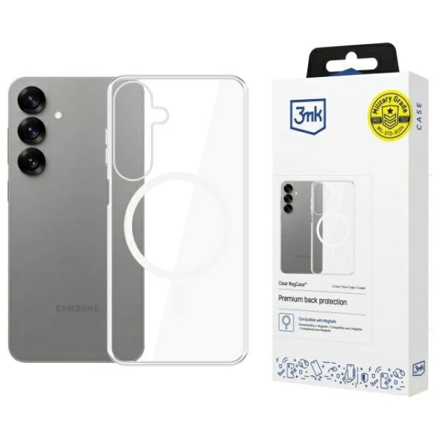 Чохол 3mk MagCase для Samsung Galaxy S25 Clear with MagSafe (5903108611633)