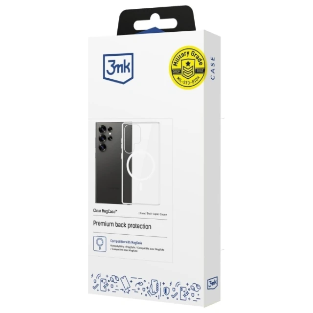 Чохол 3mk MagCase для Samsung Galaxy S25 Ultra Clear with MagSafe (5903108611657)