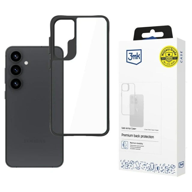 Чохол 3mk Satin Armor Case+ для Samsung Galaxy S25 (S931) Transparent (5903108615372)