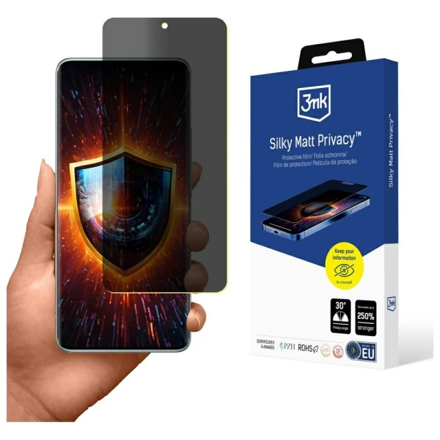 Захисна плівка 3mk Silky Matt Privacy для Xiaomi Redmi Note 14 Pro 5G Black (5903108621946)