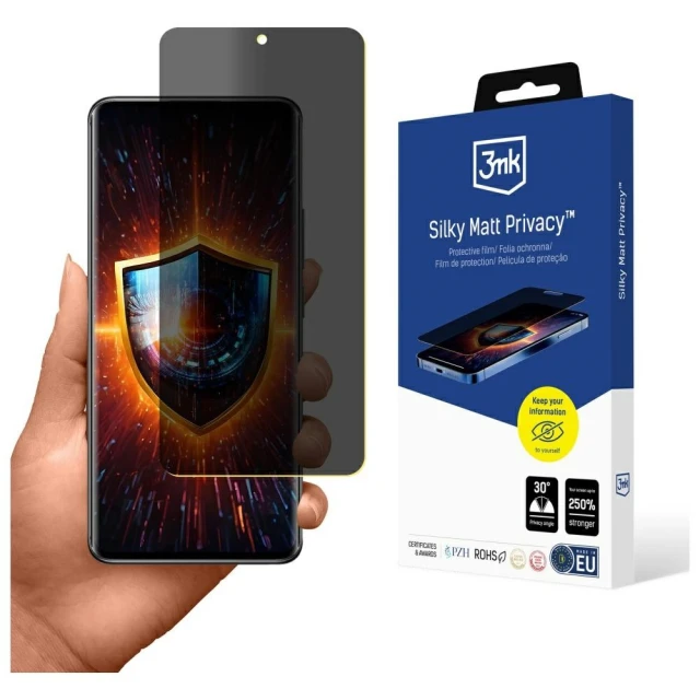 Захисна плівка 3mk Silky Matt Privacy для Xiaomi Redmi Note 14 Pro Plus Black (5903108621953)