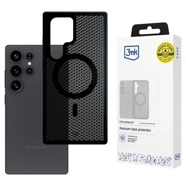 Чохол 3mk COOLing MagCase для Samsung Galaxy S25 Ultra (S938) Black with MagSafe (5903108628983)