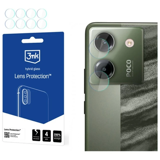 Захисне скло 3mk для камери Xiaomi Poco M7 Pro 5G Lens Protect Transparent (4 pack) (5903108637039)