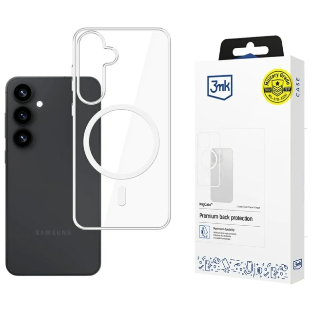 Чехол 3mk MagCase для Samsung Galaxy S25 (S931) Transparent with MagSafe (5903108637589)
