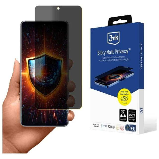 Захисна плівка 3mk Silky Matt Privacy для Xiaomi Poco X7 5G Black (5903108639897)