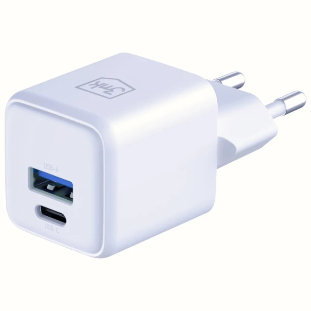 Мережевий зарядний пристрій 3mk Hyper QC/PD 20W USB-C | USB-A White (5903108640084)