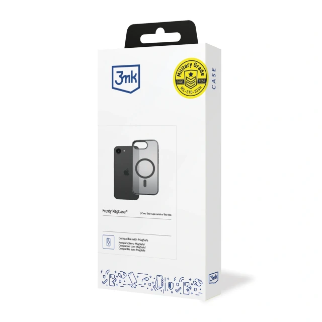 Чохол 3mk Frosty MagCase для iPhone 16E Black with MagSafe (5903108641876)