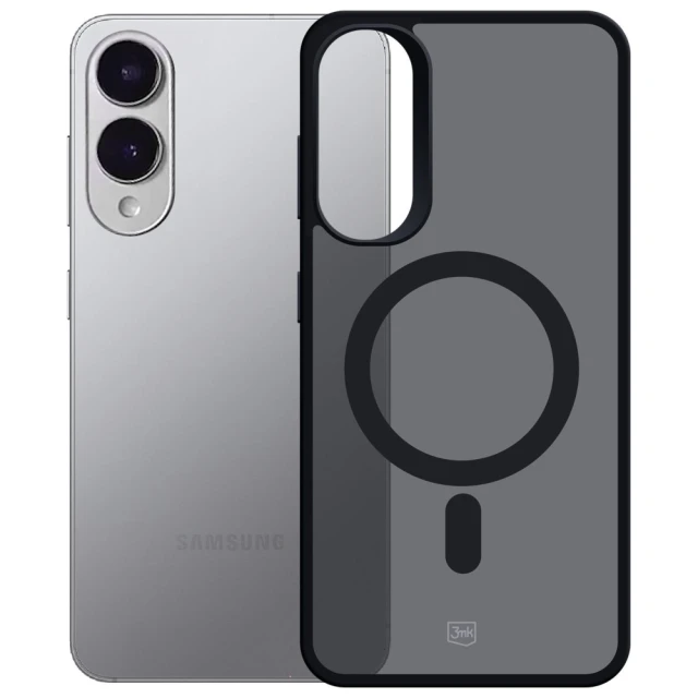 Чохол 3mk Smoke для Samsung Galaxy S25 Edge (S937) Black with MagSafe (5903108651844)
