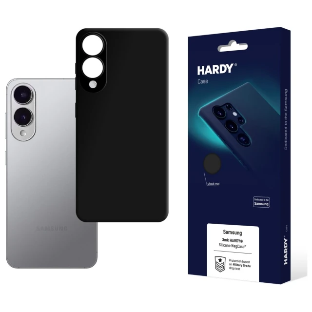 Чехол 3mk Hardy Silicone Case для Samsung Galaxy S25 Edge (S937) Black with MagSafe (5903108651981)