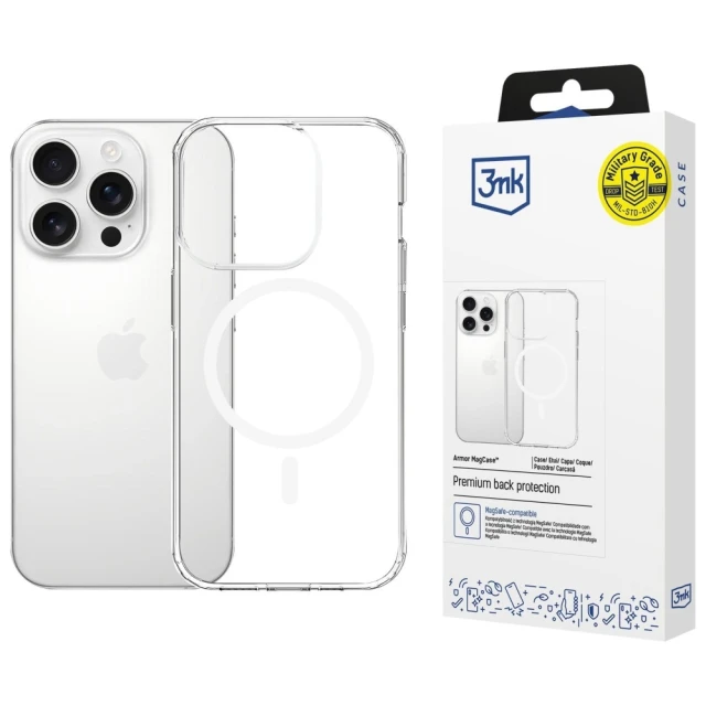 Чохол 3mk Armor MagCase для iPhone 15 Pro Max Clear with MagSafe (5903108658508)