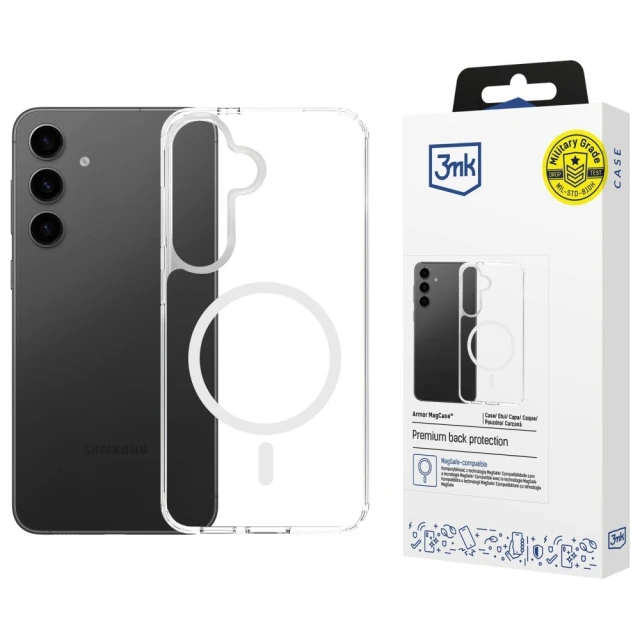 Чохол 3mk Armor MagCase для Samsung Galaxy S24 FE (S721) Clear with MagSafe (5903108658607)